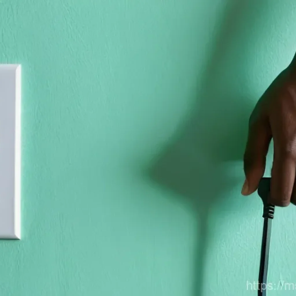 컴퓨터 전원 문제 해결 가이드 - **Prompt:** A focused close-up shot of a pair of hands (ethnically ambiguous, well-maintained, weari...