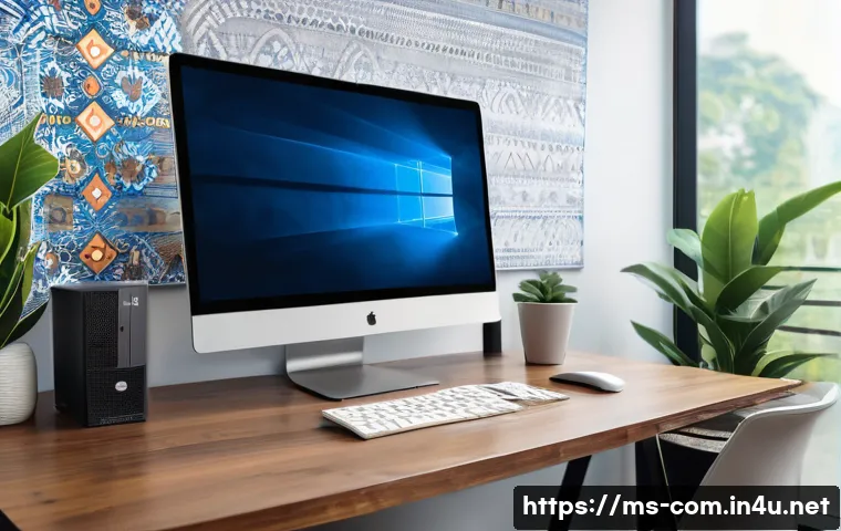 컴퓨터 부팅 속도 향상 방법 - A modern Malaysian home office setup with a sleek desktop computer showing the Windows 11 startup sc...