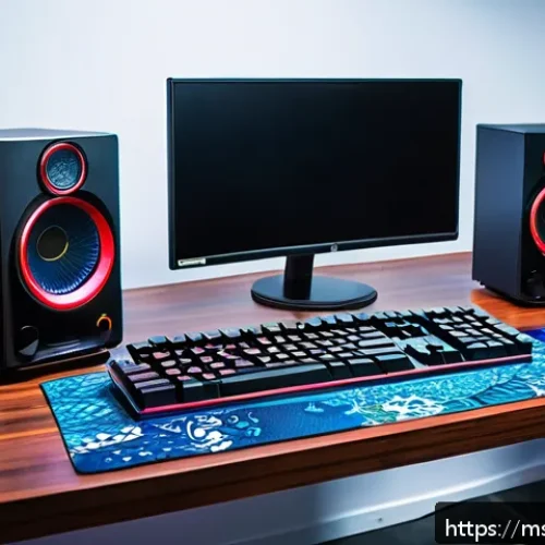 컴퓨터 메인보드 칩셋 종류와 차이점 - A modern workspace setup for a Malaysian tech enthusiast focused on gaming and creative work, featur...