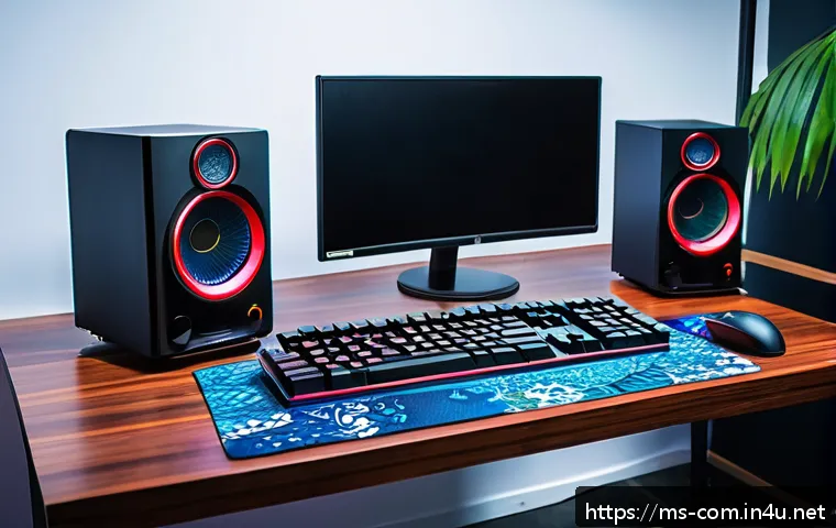 컴퓨터 메인보드 칩셋 종류와 차이점 - A modern workspace setup for a Malaysian tech enthusiast focused on gaming and creative work, featur...